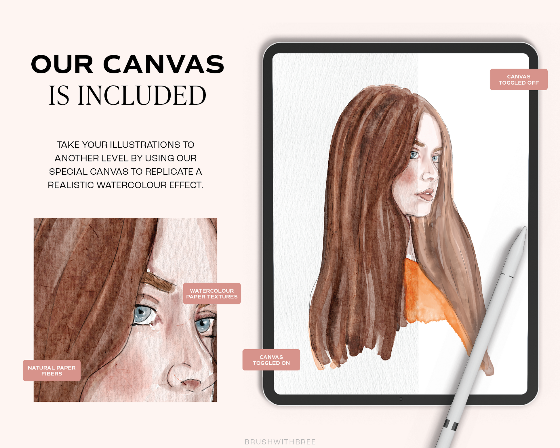 Realistic Watercolor Procreate Brush Set