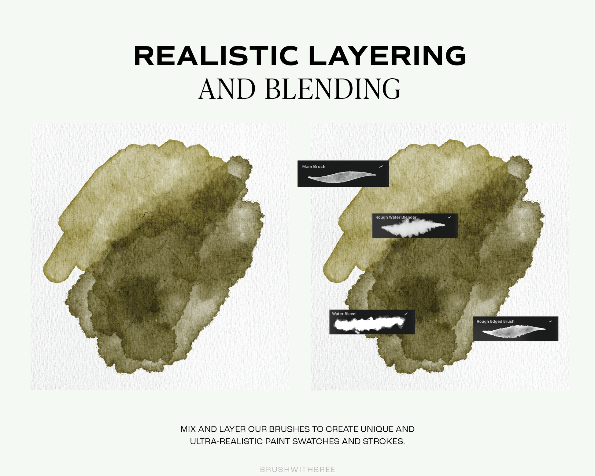 Realistic Watercolor Procreate Brush Set