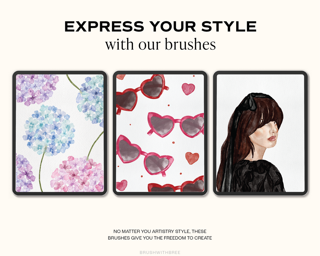 Realistic Watercolor Procreate Brush Set