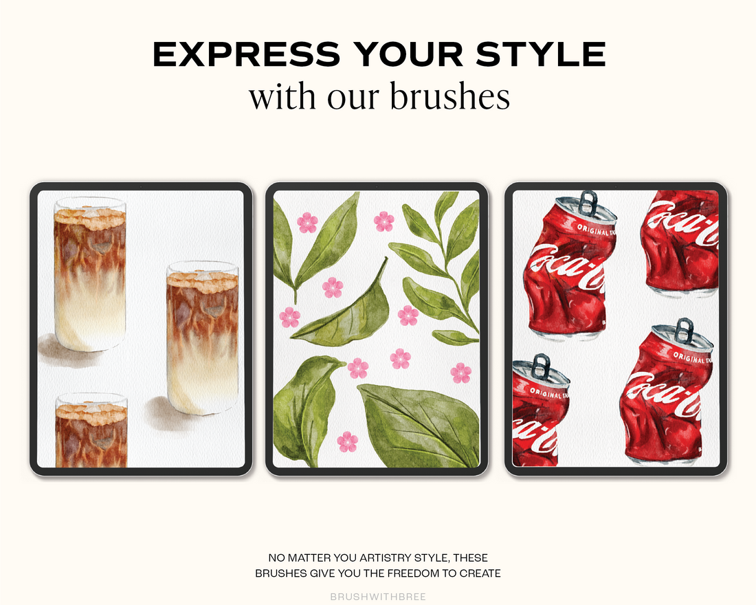 Realistic Watercolor Procreate Brush Set
